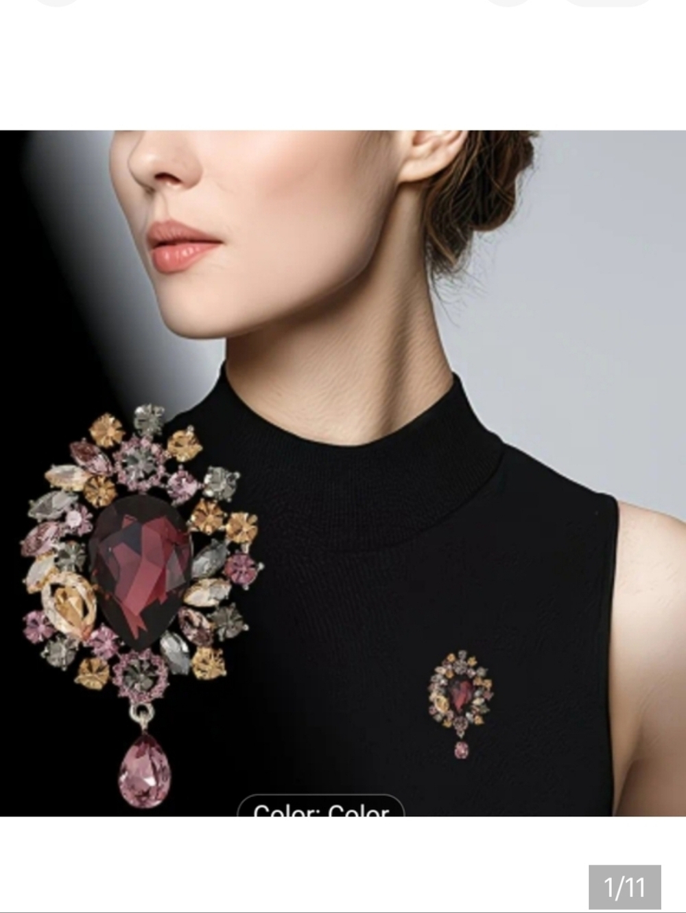 🆕️🔥 VINTAGE-INSPIRED RHINESTONE BROOCH PIN🔥